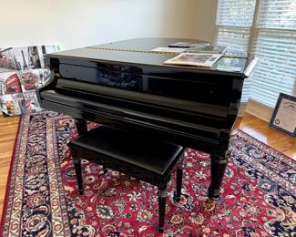 Gorgeous Black Wm. Knabe & Co. Baby Grand Piano With Bench