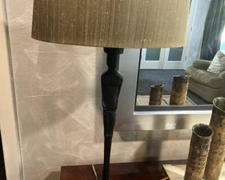 Metal lamp one of two