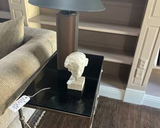 Meet end table with granite top
