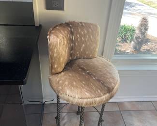 Deercskin bar stool