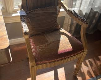 Berger style chair faux stone with somebleathrt