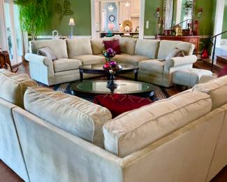 Pair Contemporary Sectional Sofas