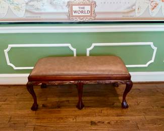 Italian Style leather bench 