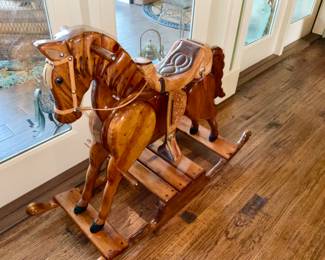 Bench made hand carved rocking horse 