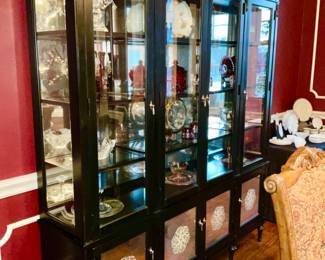 BERNHARDT “MARTHA STEWART SIGNATURE” LIGHTED CURIO CABINET 72”W x 16”D x 89”T