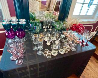 Lots of beautiful stemware 