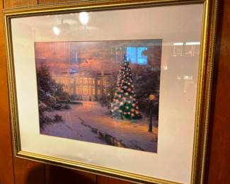 White house Christmas tree framed