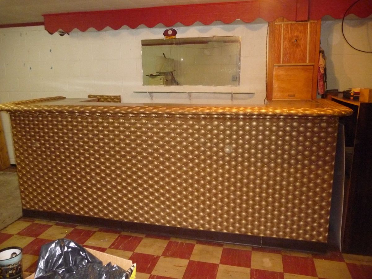 views of a bar in the basement