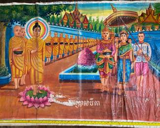Cambodian Temple paintings 175.00 each