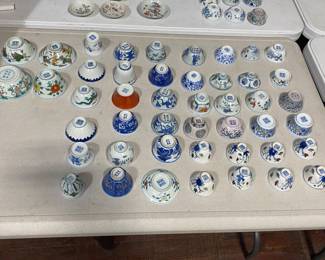 Huge collection of Chinese porcelain cups and bowl.. Mostly new..  But nicely done..  30.00-40.00 each.. will do package deals!
