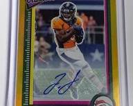 EXTREMELY RARE 20/20!! 2022 PANINI CLASSICS JERRY JEUDY AUTOGRAPHED GOLD