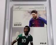 2022 LEAF EXCLUSIVE LEGENDS EDITION LIONEL MESSI & PEL GRADED GMA GEM MINT 10