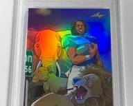 137/174!! 2023 LEAF METAL SP JAHMYR GIBBS ANIME NATION ROOKIE CARD GRADED PSA NM-MT 8