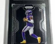 2020 PANINI CHRONICLES SP PB-9 JUSTIN JEFFERSON PRIZM BLACK ROOKIE CARD GRADED SGC MINT 9.5