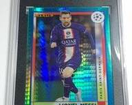 2022-23 topps chrome merlin uss lionel messi aqua prism gem mint 10