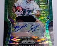 2019 PANINI PRIZM #334 MYLES GASKIN NEON GREEN PULSAR AUTOGRAPHED PRIZM ROOKIE CARD