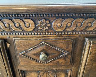 Now $600 - Was $1200 Antique carved French sideboard       38"h x 72" long x 18"d