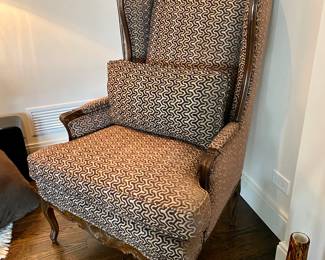 Now $500 - Was $1,000 Pair carved French bergeres                                        47"h x 31"w x 37"d