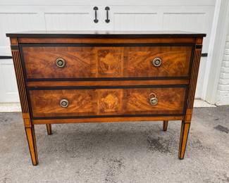 Lillian August inlaid chest                                                                         36"h x 45"w x 18"d 