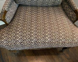 Now $500 - Was $1,000 Pair carved French bergeres                                        47"h x 31"w x 37"d