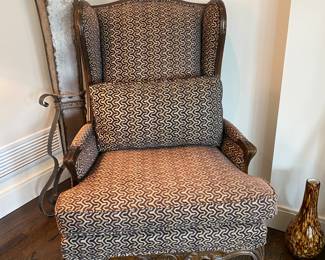 Now $500 - Was $1,000 Pair carved French bergeres                                        47"h x 31"w x 37"d