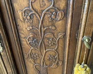 Now $600 - Was $1200 Antique carved French sideboard       38"h x 72" long x 18"d