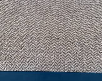   Custom herringbone sisal rug midnight blue border  13'6" x 21'5"    