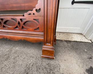 Now $150 - Was $300 Carved inlaid queen bed           80"h x 67"w