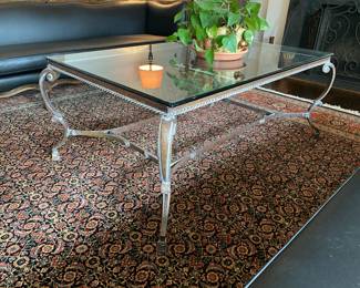 Now $325 - Was $650 Iron & glass coffee table - 23"h x 58" long x 37.5" d 