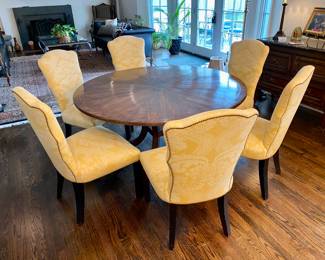 Barbara Barry shown with dining chairs