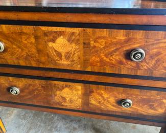 Lillian August inlaid chest                                                                         36"h x 45"w x 18"d 