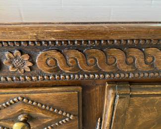 Now $600 - Was $1200 Antique carved French sideboard       38"h x 72" long x 18"d