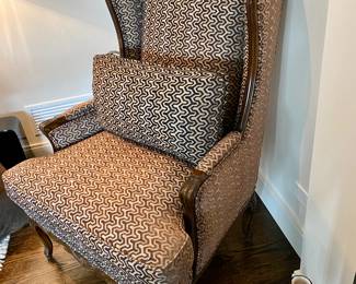 Now $500 - Was $1,000 Pair carved French bergeres                                        47"h x 31"w x 37"d