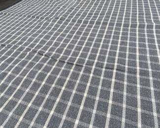  Custom Tattersall rug                                                                     hand loomed New Zealand wool 14'4" x 14' 4" 