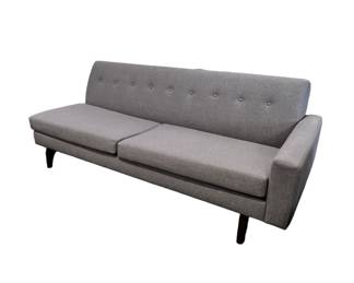 $500 USD Benchmade Tyler Modern Gray Tufted Back Sofa Couch MTF158-27 Description: Simply modern and slightly classic, the Tyler collection is a versatile choice for just about any space. This design has clean lines, tufted buttons, and an eye-catching exposed leg detail. This is the sofa piece for the bumper on right sectional.
Dimensions: 78 x 37 x 33H in | Seat: 23D x 18H in | Arm: 23H in
Condition: Used. Lightly used. Sofa has been profesionally cleaned.
Location: Local pick up Portland, OR. Shipping Suggestions available upon request. https://goodbyhello.com/products/copy-of-vanguard-ease-lucca-corner-module-left-veto-smoke-mtf158-26?_pos=9&_sid=fbcd51fb9&_ss=r