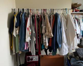 Lots of mens and womens clothing