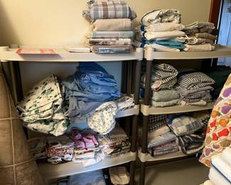 Nice sheet sets and linens. Several new in package. 