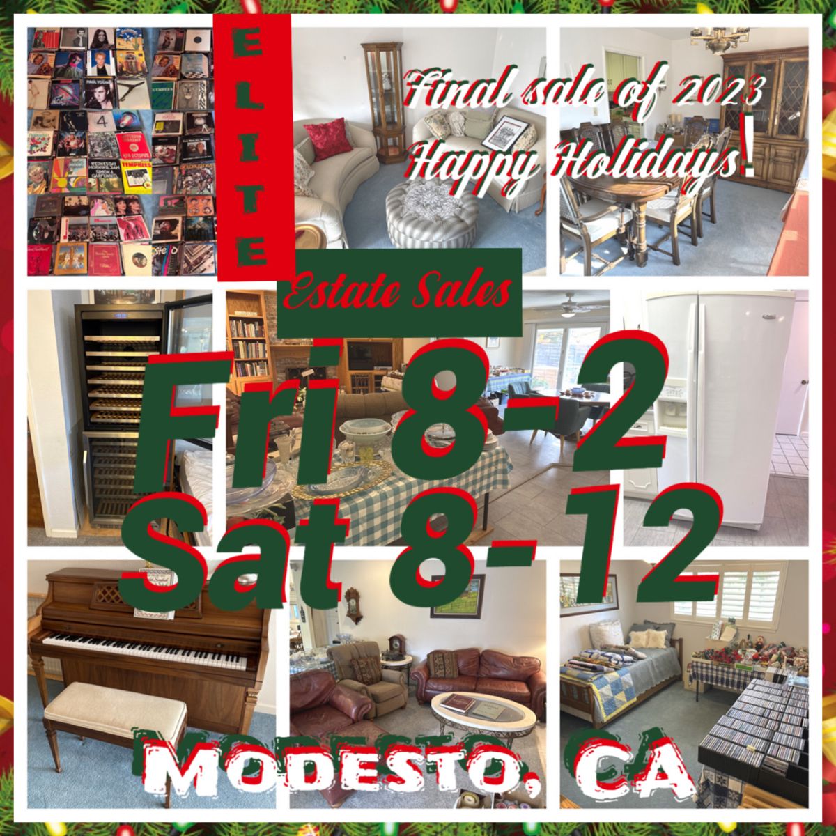 Final Incredible ELITE Estate Sale of the... starts on 12/8/2023