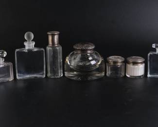 Lot 9664 Vintage Vanity Lot  Sterling Silver Lids  Chanel