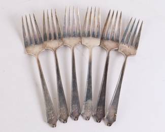 Lot 3704 Set of 6 International Sterling Silver Forks