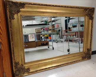 Lot 9682 Large Wall Mirror  Gold Ornate Frame