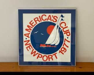 Lot 9637 Vintage Americas Cup Newport 1977 Poster