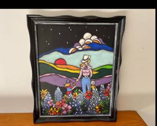 Lot 9726 Doris Mobley Framed Acryic Art