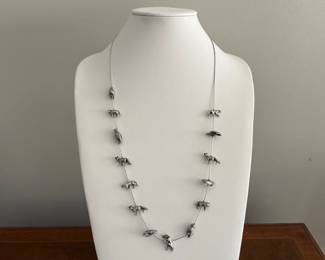 Lot 7436 Sterling Animal Charm Necklace