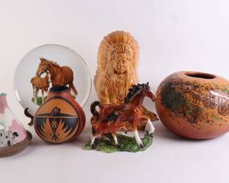 Lot 9653 Lot of Southwestern and Horse Decor