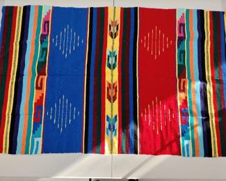 Lot 9654 Handwoven Colorful Throw Blanket