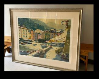 Lot 9645 Serigraph Portofino Light by Howard Behrens