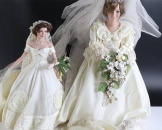 Lot 8155 Bride Dolls  Princess Diana  Jackie Kennedy