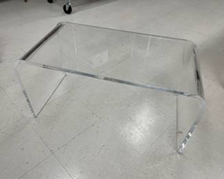 Lot 9676 Clear Acrylic Waterfall Coffee Table