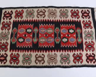 Lot 3713 Small HandWoven Vintage Kilim Rug Flat Weave
